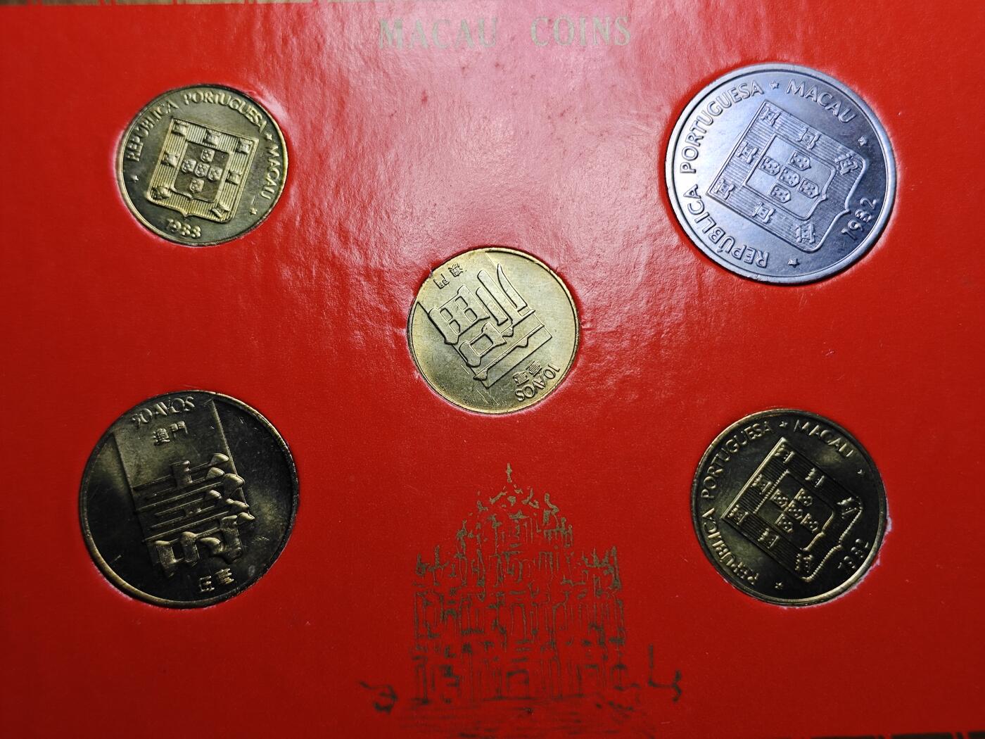 KK钱币收藏小铺 （套币 好品/批量散币 银币）专场  2月预留时间 周末发货  澳门福禄寿双鱼套币