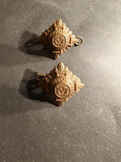 老王徽章第165期 - 英国巴斯星军衔配饰2枚        1英寸     一战时期    带插销