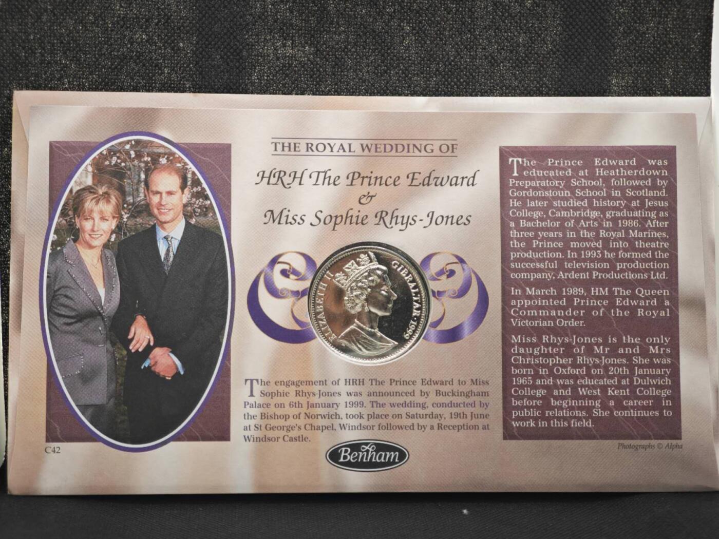 【淘币小摊】限时拍第八百零七拍  克朗币邮币封场  满百包邮可预留两周  周一统一发货  直布罗陀1999年戴安娜王妃克朗纪念币邮币封