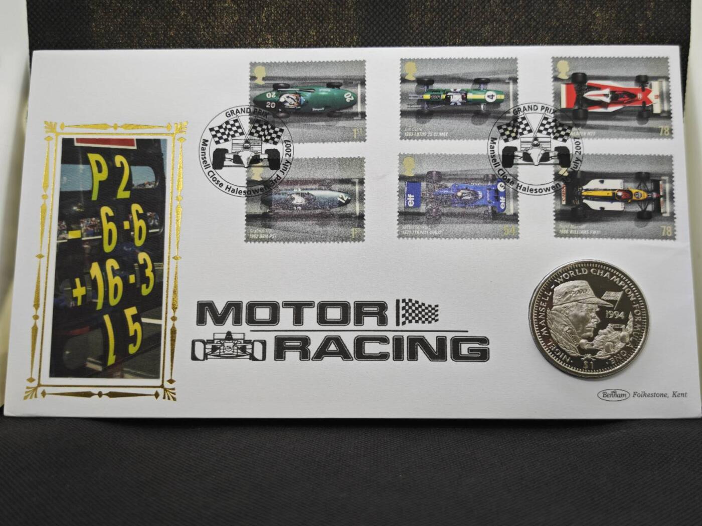 【淘币小摊】限时拍第八百零七拍  克朗币邮币封场  满百包邮可预留两周  周一统一发货   利比里亚1994年赛车锦标赛1元纪念币邮币封