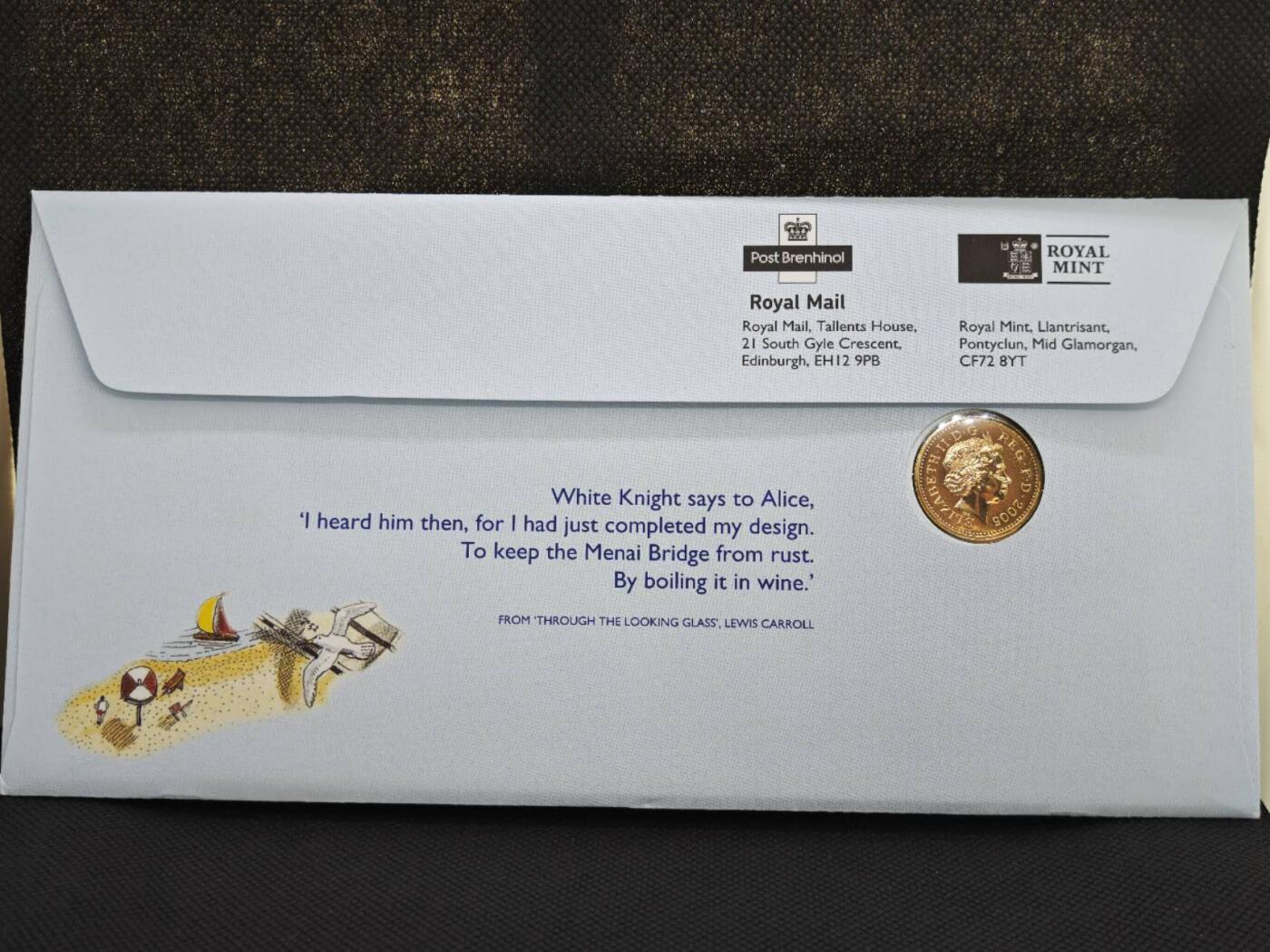 【淘币小摊】限时拍第八百零七拍  克朗币邮币封场  满百包邮可预留两周  周一统一发货   英国2005年一镑邮币封