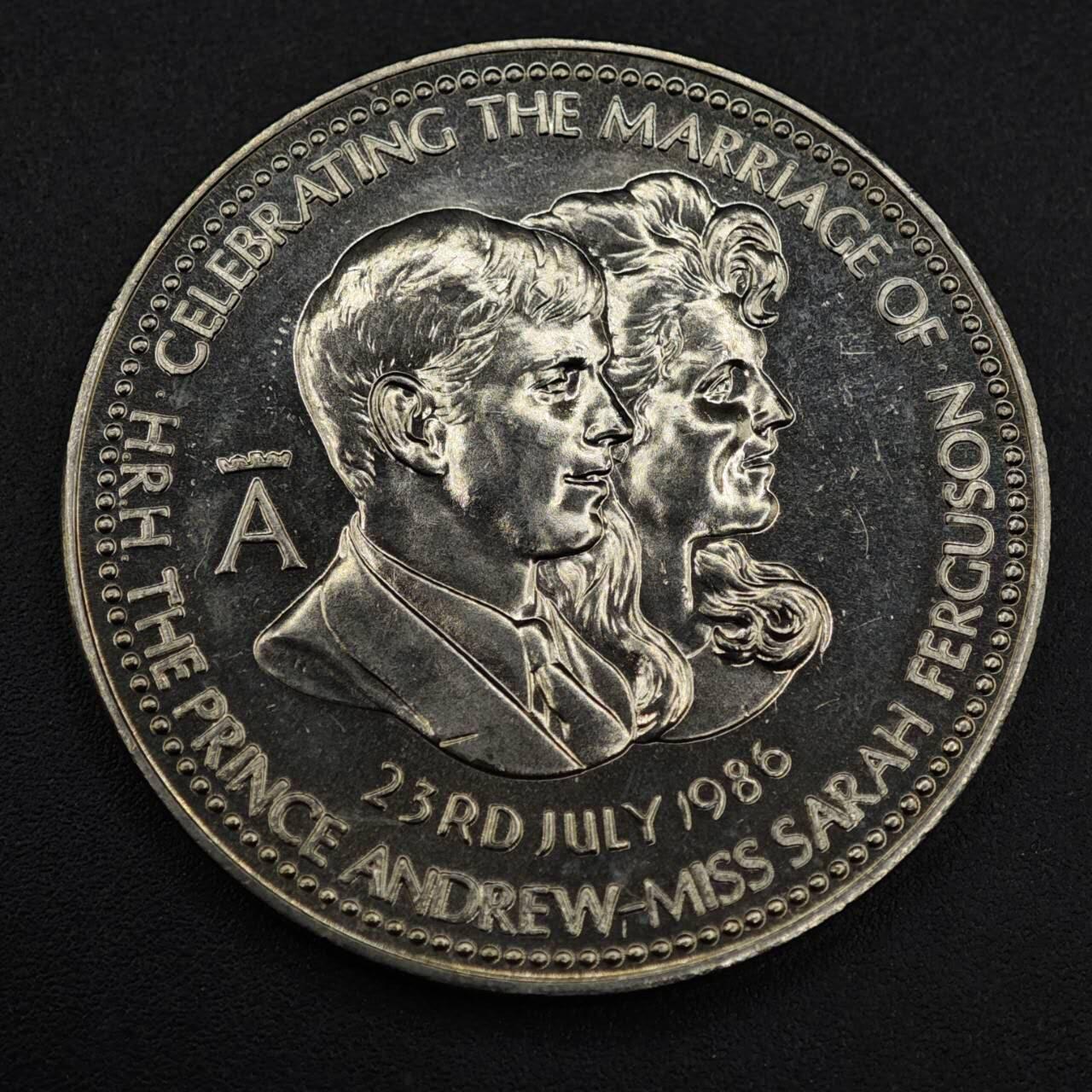 【淘币小摊】限时拍第八百零七拍  克朗币邮币封场  满百包邮可预留两周  周一统一发货    安德鲁王子1986年大婚纪念章