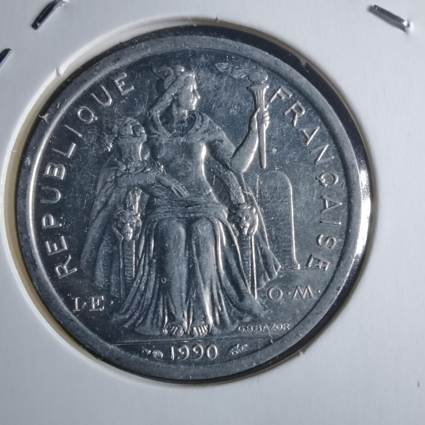 沼泽如烟--第912场 法属新喀里多尼亚1990年2法郎