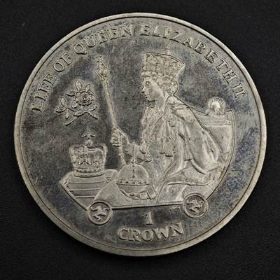 【淘币小摊】限时拍第八百零七拍  克朗币邮币封场  满百包邮可预留两周  周一统一发货  -  马恩岛2012年女王登基60周年克朗纪念币