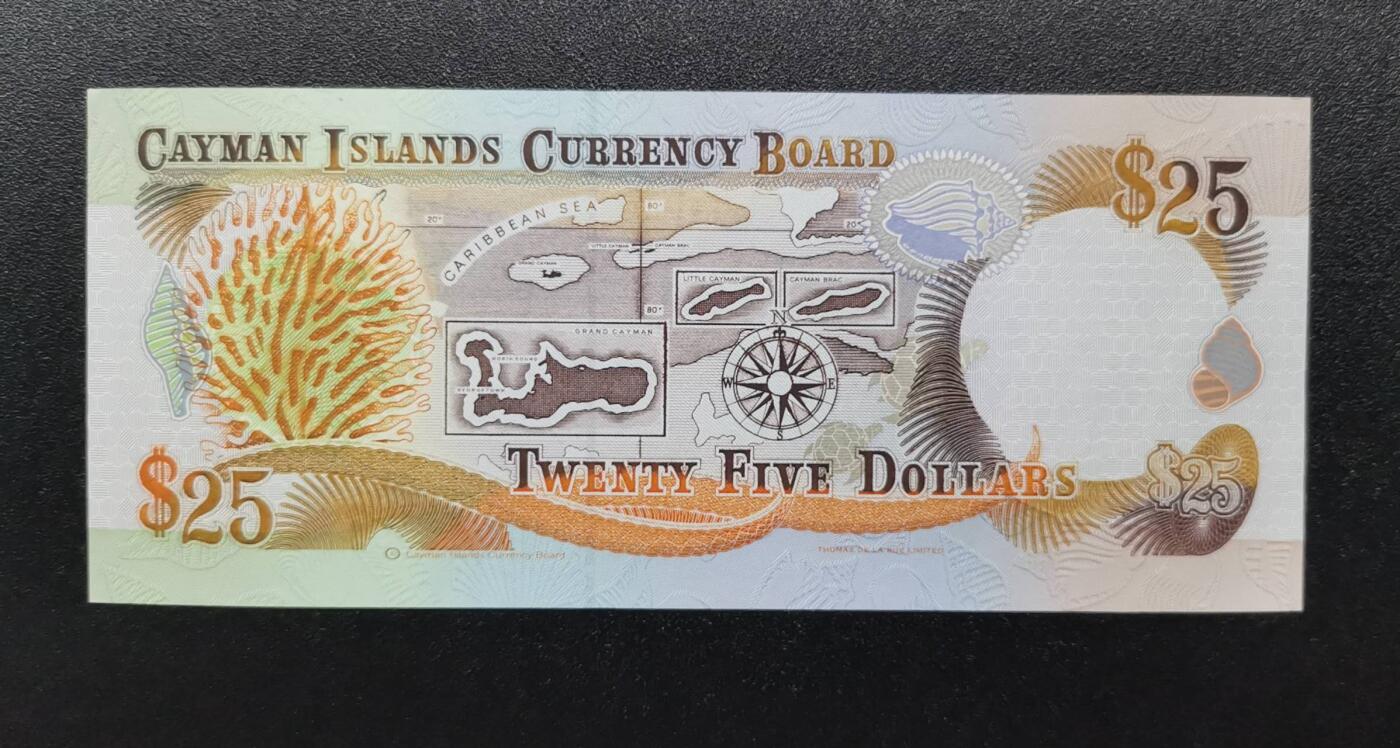 《艾美收藏》第221期-11.23周日黄金场精品荟萃 开曼群岛1996年B1冠25元UNC无47右角极轻微压痕