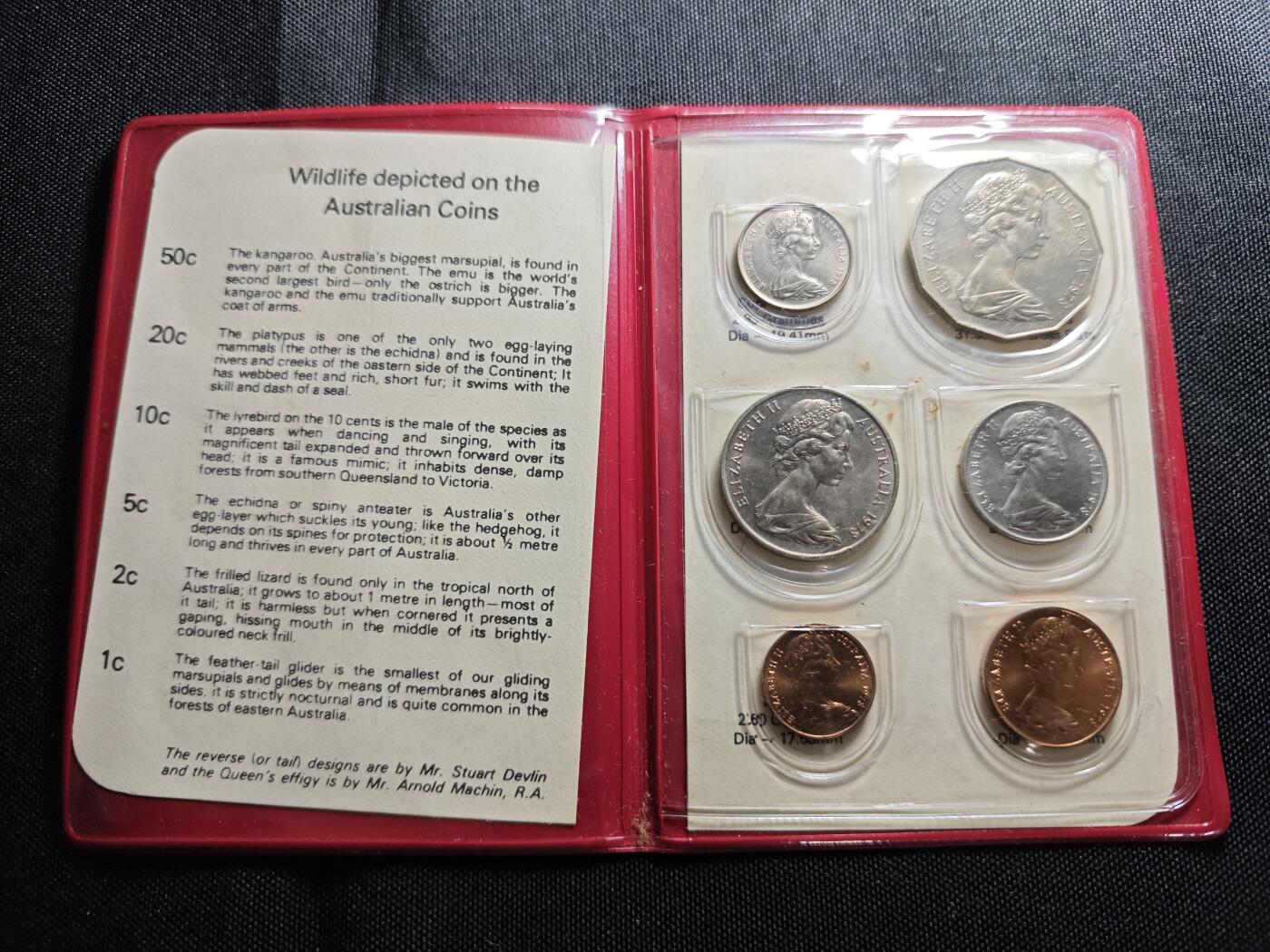 KK钱币收藏小铺 （套币 好品/批量散币 银币）专场  2月预留时间 周末发货  1978澳大利亚官方册 大小面值清年一套