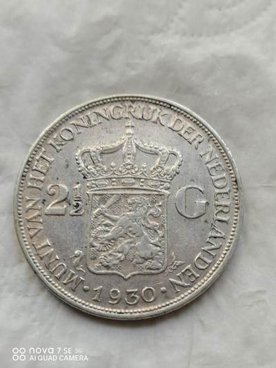 外国银币 - 1930年荷兰2.5盾大银币