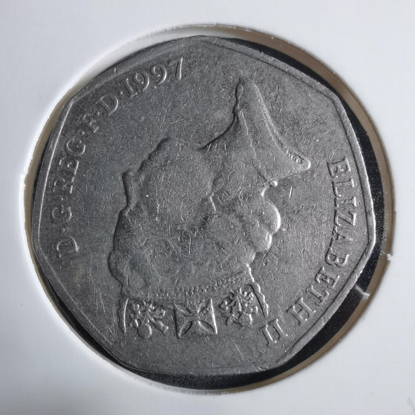 沼泽如烟--第912场 英国1997年50便士