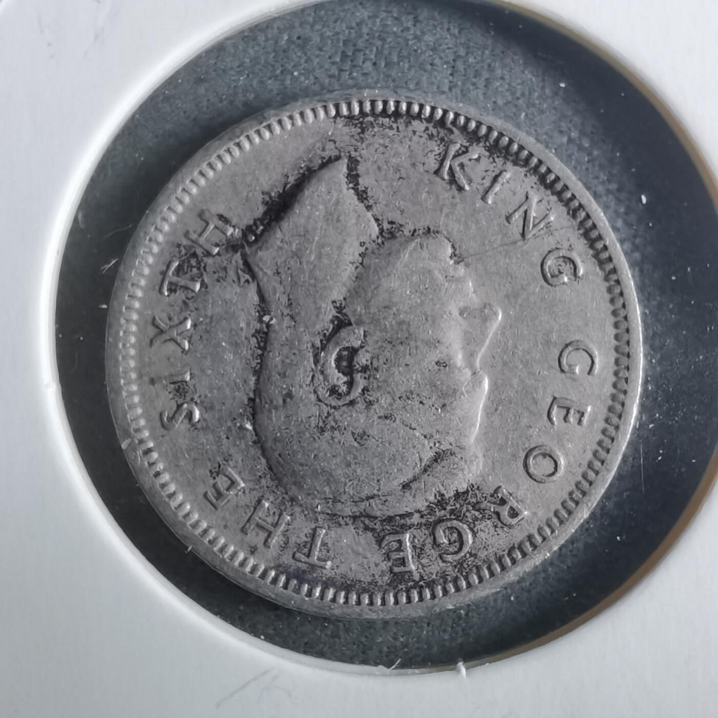 沼泽如烟--第912场 新西兰1951年六便士