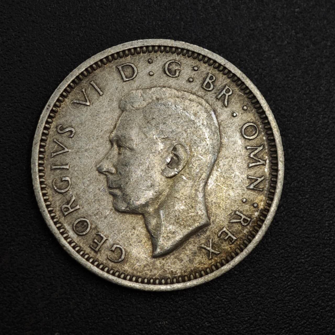 【淘币小摊】实时拍第八百零四拍   散币银币场   满百包邮可预留二周 每周一统一发货   英国1941年乔治六世6便士银币