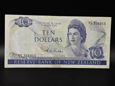 【淘币小摊】限时拍第八百零五拍  纸币场  满百包邮可预留两周  周一统一发货  - 新西兰10元纸币【有折】