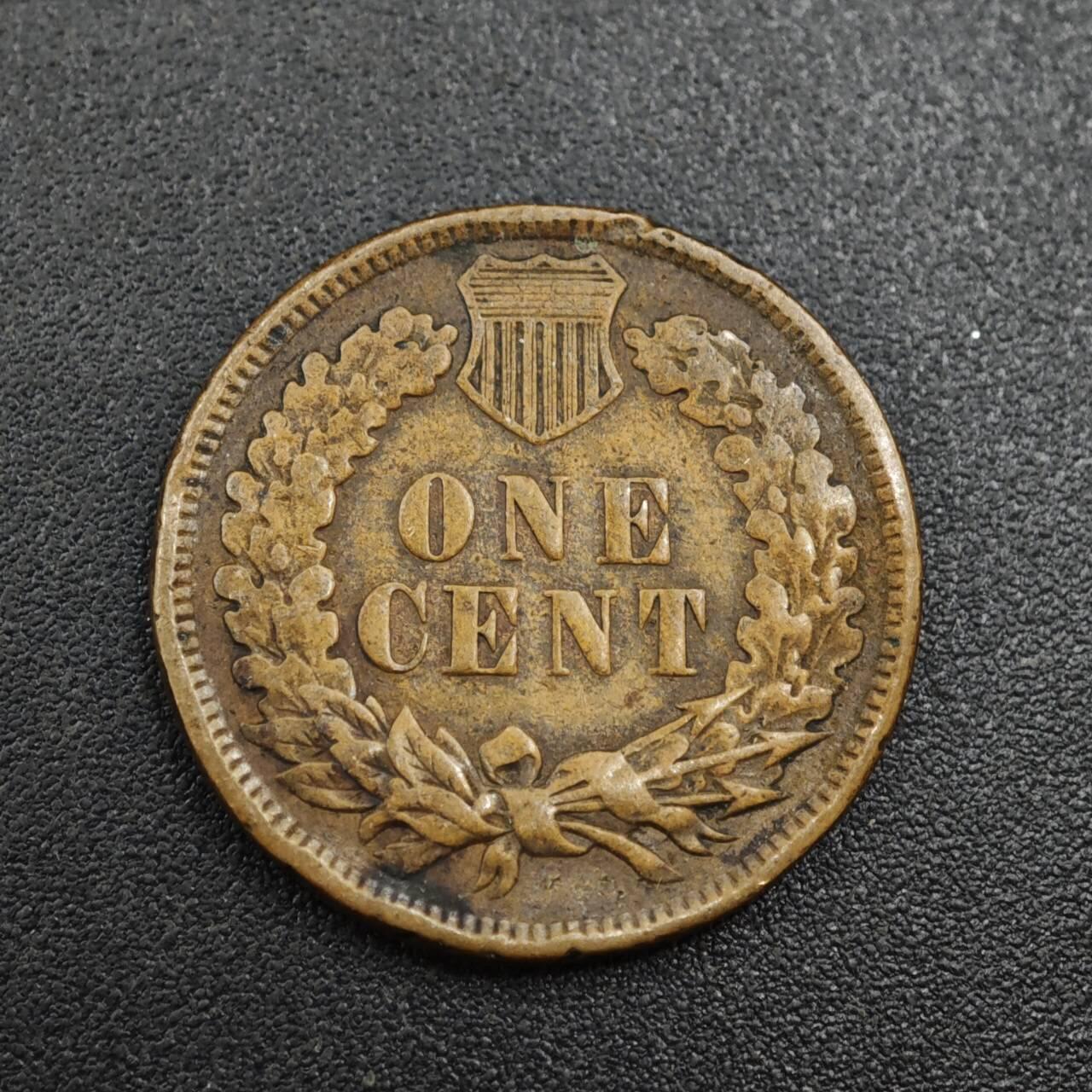 【淘币小摊】实时拍第八百零四拍   散币银币场   满百包邮可预留二周 每周一统一发货   美国1906年印第安一分铜币