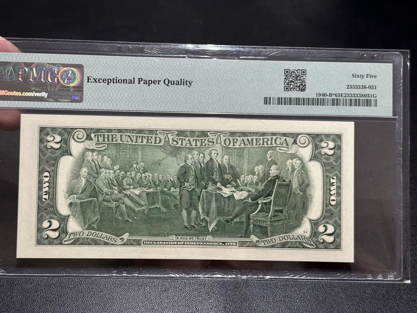 《外钞收藏家》第五百八十七期（精选场）（本平台长期征集拍品、欢迎藏友们联系合作） 2013年美国2美元 倒置号 PMG65 补号 尾698