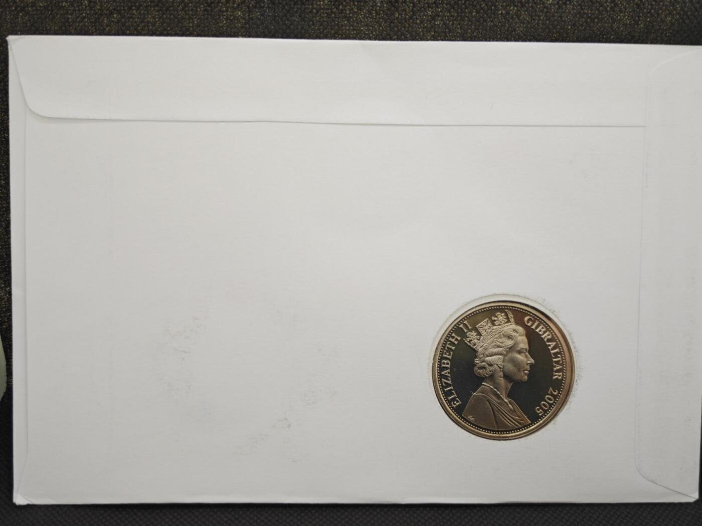 【淘币小摊】限时拍第八百零七拍  克朗币邮币封场  满百包邮可预留两周  周一统一发货   直布罗陀2005年特拉法加海战200周年克朗纪念币邮币封