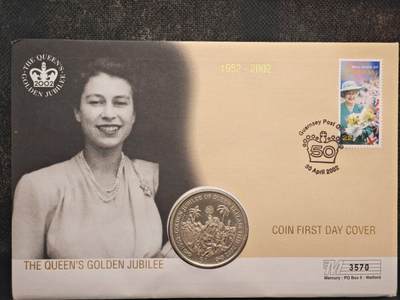 【淘币小摊】限时拍第八百零七拍  克朗币邮币封场  满百包邮可预留两周  周一统一发货  -  英属维尔京2002年女王登基金禧1元纪念币邮币封