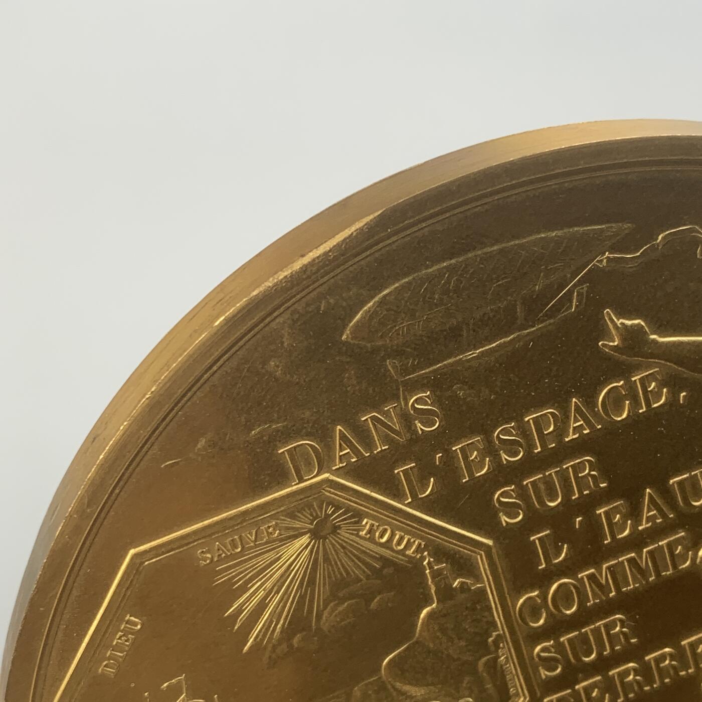 掌中浮雕-藏着的欧洲第043场 1967年法国巴黎百年交通纪念大铜章 ， 100mm ，397g