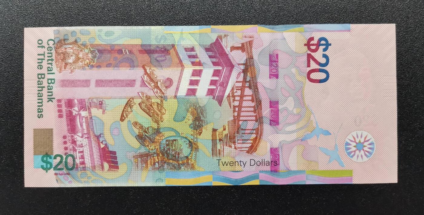 《艾美收藏》第221期-11.23周日黄金场精品荟萃 巴哈马2018年20元UNC Pick#80