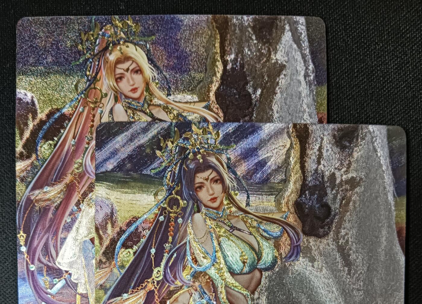 花开卡拍第53期（12月28号周日截拍，品控勿拍!!!拍品不寄存，运费5元，自制卡难免瑕疵，可能存在轻微撞角爆边等出厂瑕疵，品控介意勿拍！） 卡玩帕克 水浒神姬 段景住 粗闪2张