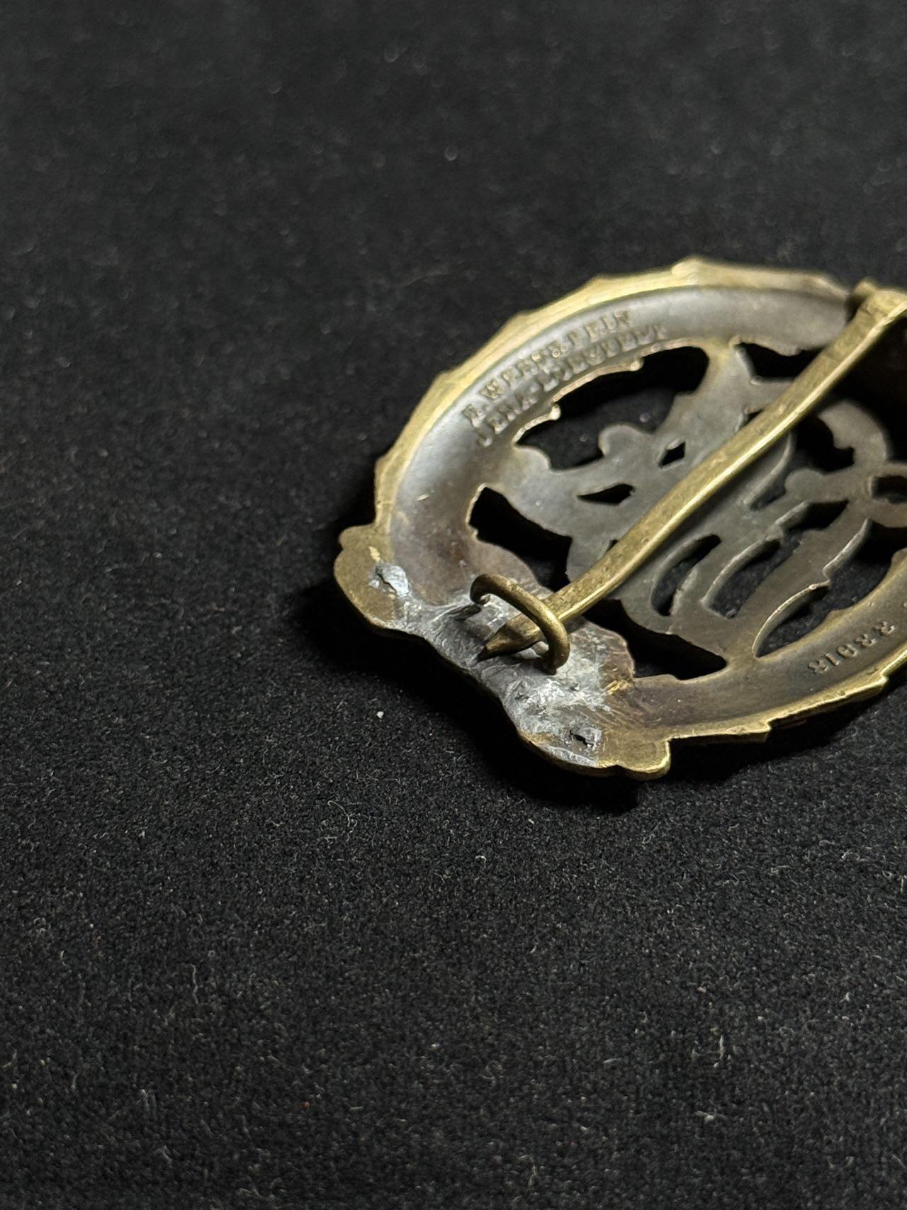 戎马世界章牌大赏第108期 德国一战铜级技能章，别针卡扣有修