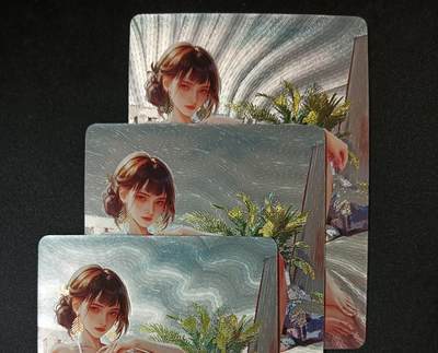 花开卡拍第53期（12月28号周日截拍，品控勿拍!!!拍品不寄存，运费5元，自制卡难免瑕疵，可能存在轻微撞角爆边等出厂瑕疵，品控介意勿拍！） - 砖家 恋歌第0弹 粗闪三渐变，第三张是艺术版