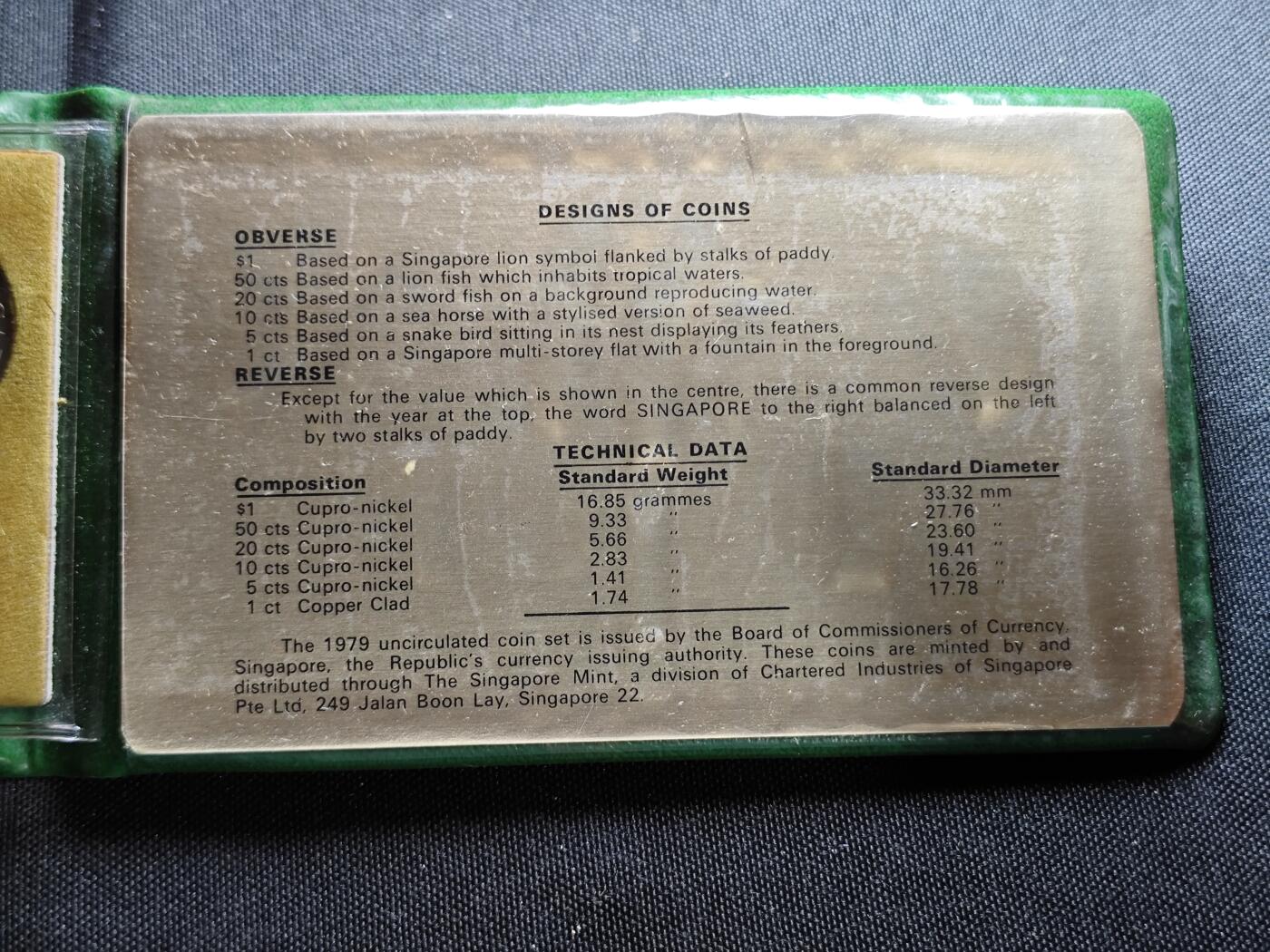 KK钱币收藏小铺 （套币 好品/批量散币 银币）专场  2月预留时间 周末发货   1979新加坡清年 生肖羊主题套币