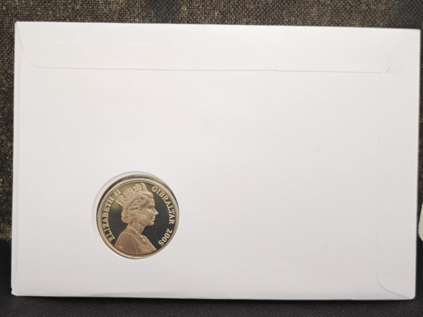 【淘币小摊】限时拍第八百零七拍  克朗币邮币封场  满百包邮可预留两周  周一统一发货   直布罗陀2005年二战胜利60周年克朗纪念币邮币封