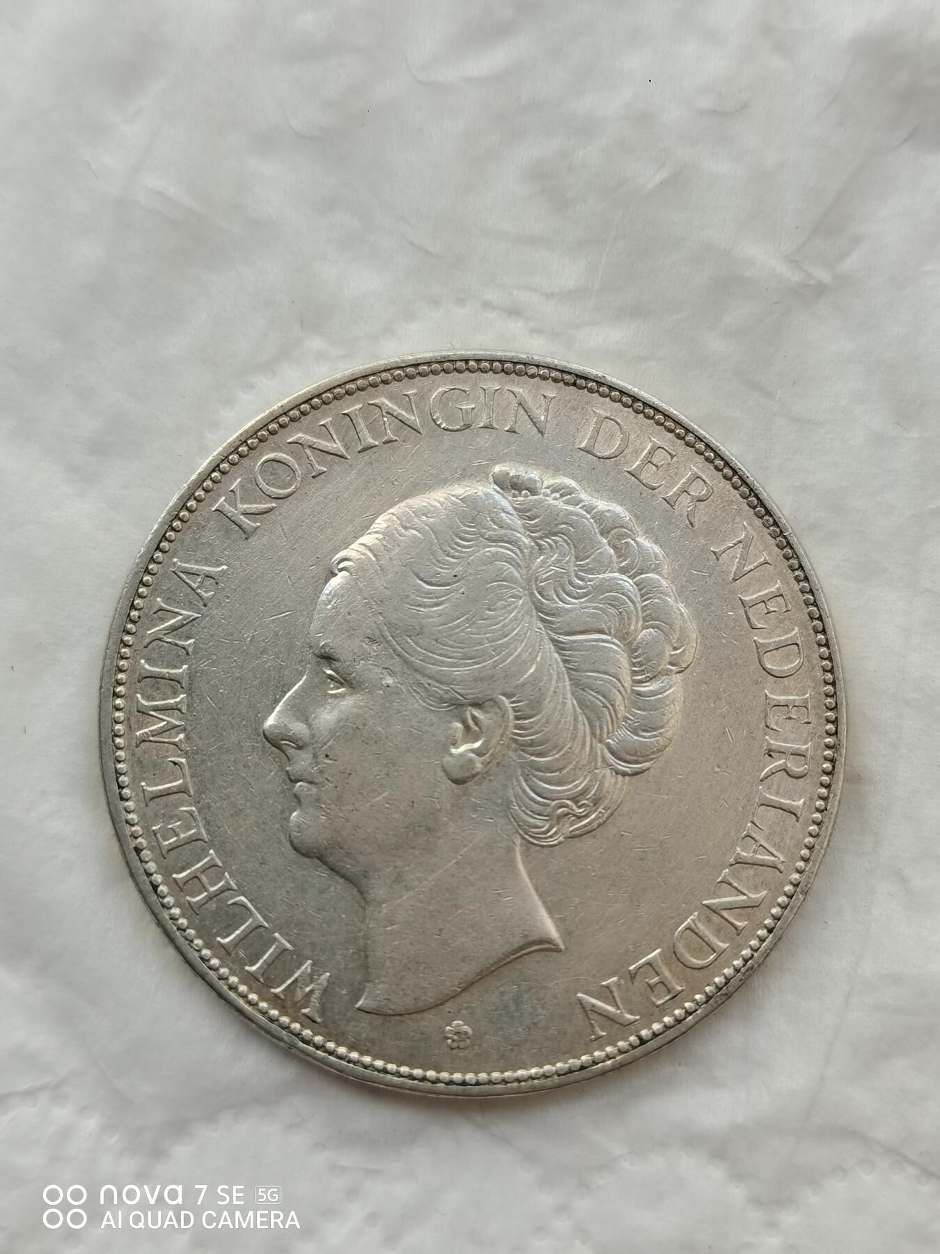 外国银币 1930年荷兰2.5盾大银币