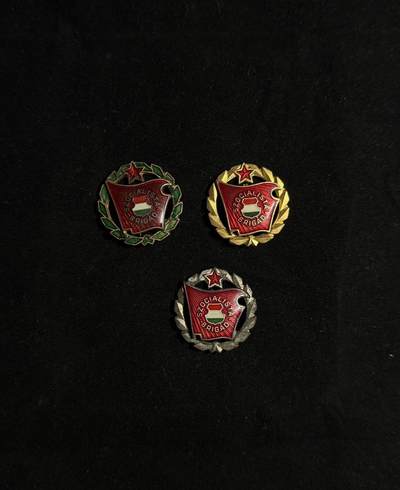 戎马世界章牌大赏第108期 - 匈牙利社会主义工人旅证章，三个级别