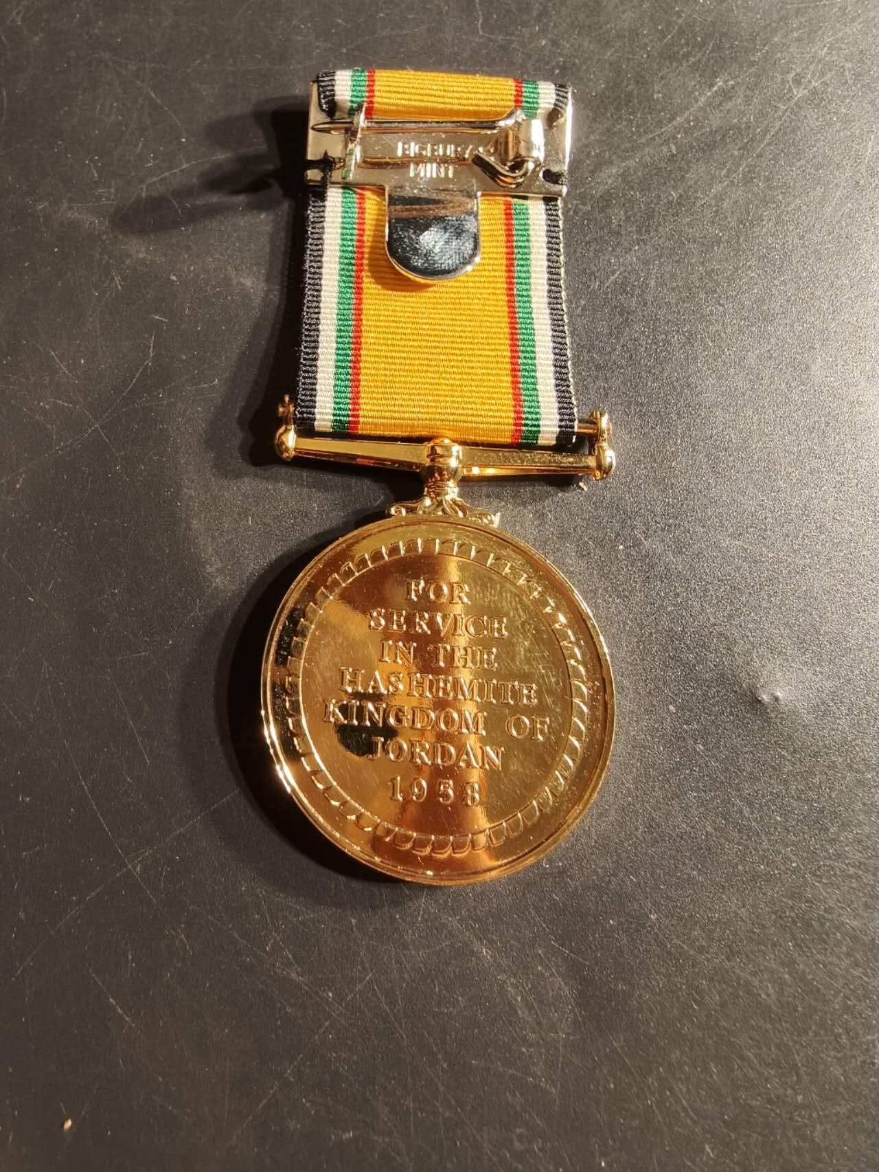 老王徽章第165期 英国约旦服役奖章     原盒
