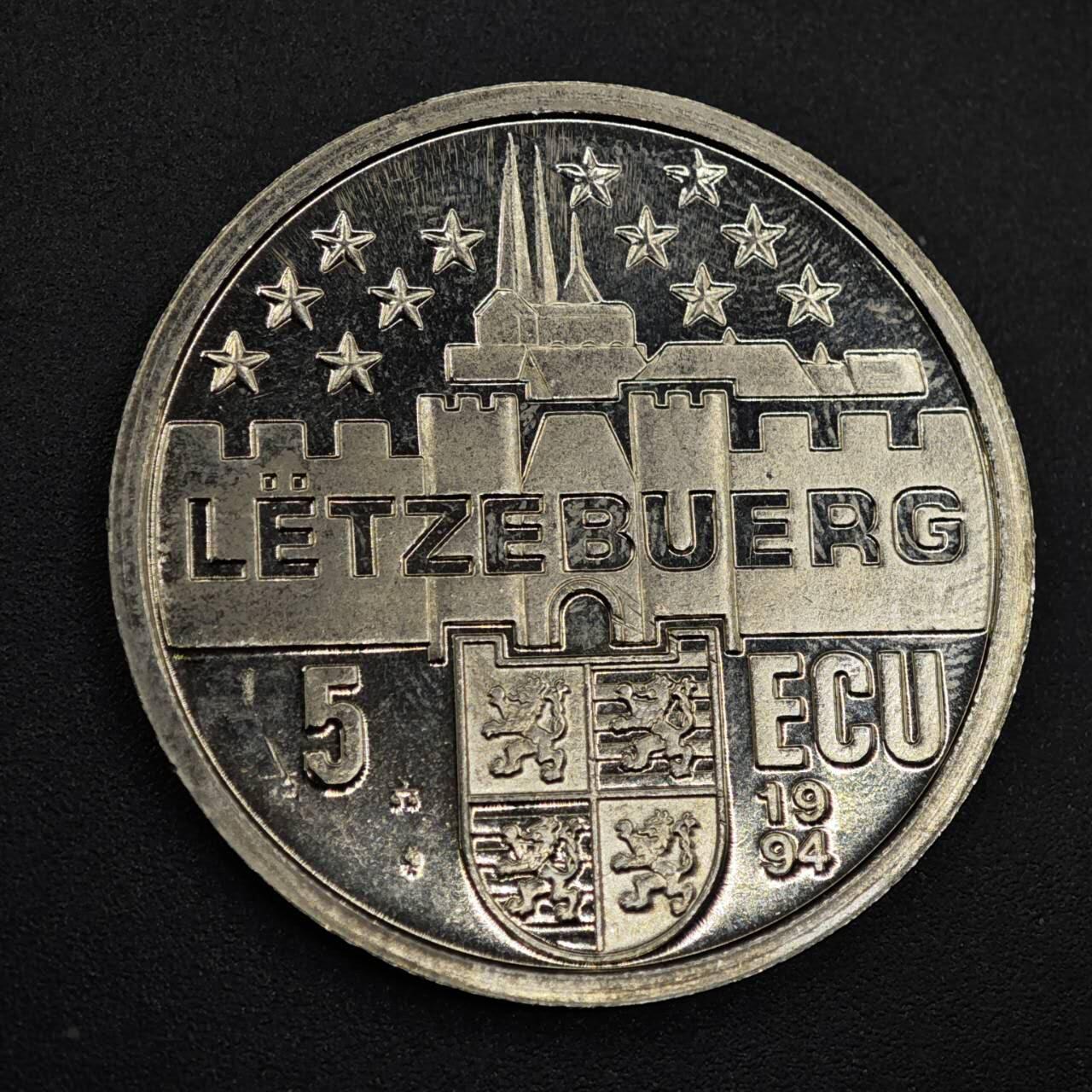 【淘币小摊】限时拍第八百零七拍  克朗币邮币封场  满百包邮可预留两周  周一统一发货   卢森堡1994年5埃居纪念币