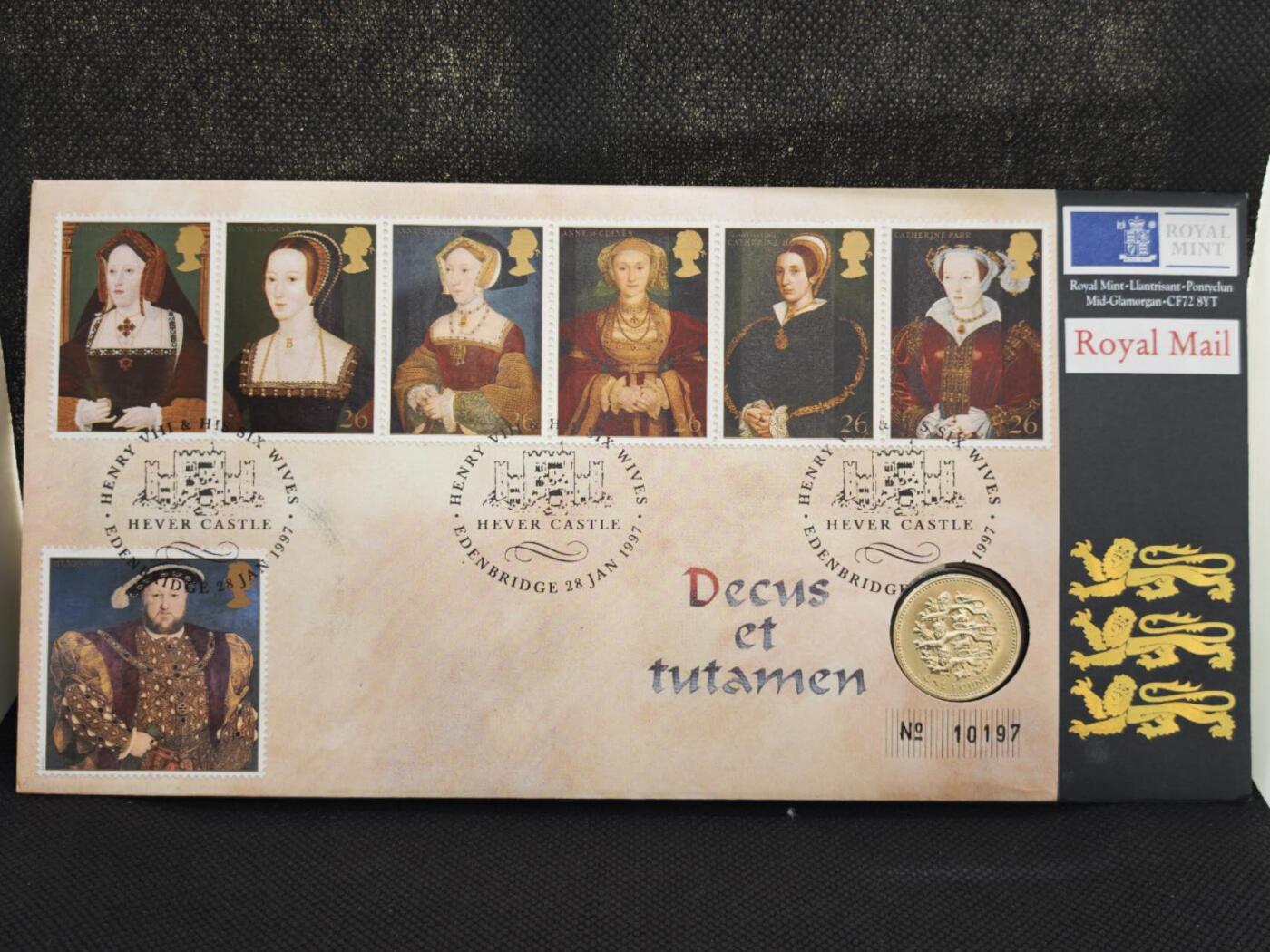 【淘币小摊】限时拍第八百零七拍  克朗币邮币封场  满百包邮可预留两周  周一统一发货   英国1997年一镑邮币封