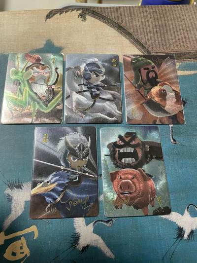 开心玩 卡牌 第八期 - 【亲签卡】布丁三国 五虎亲签一套