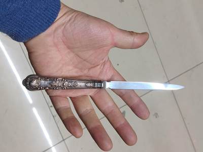 老银件 - 英国银制把手拆信刀