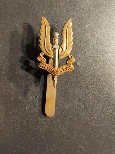 老王徽章第165期 - 英国SAS特别空勤团帽徽     二战 