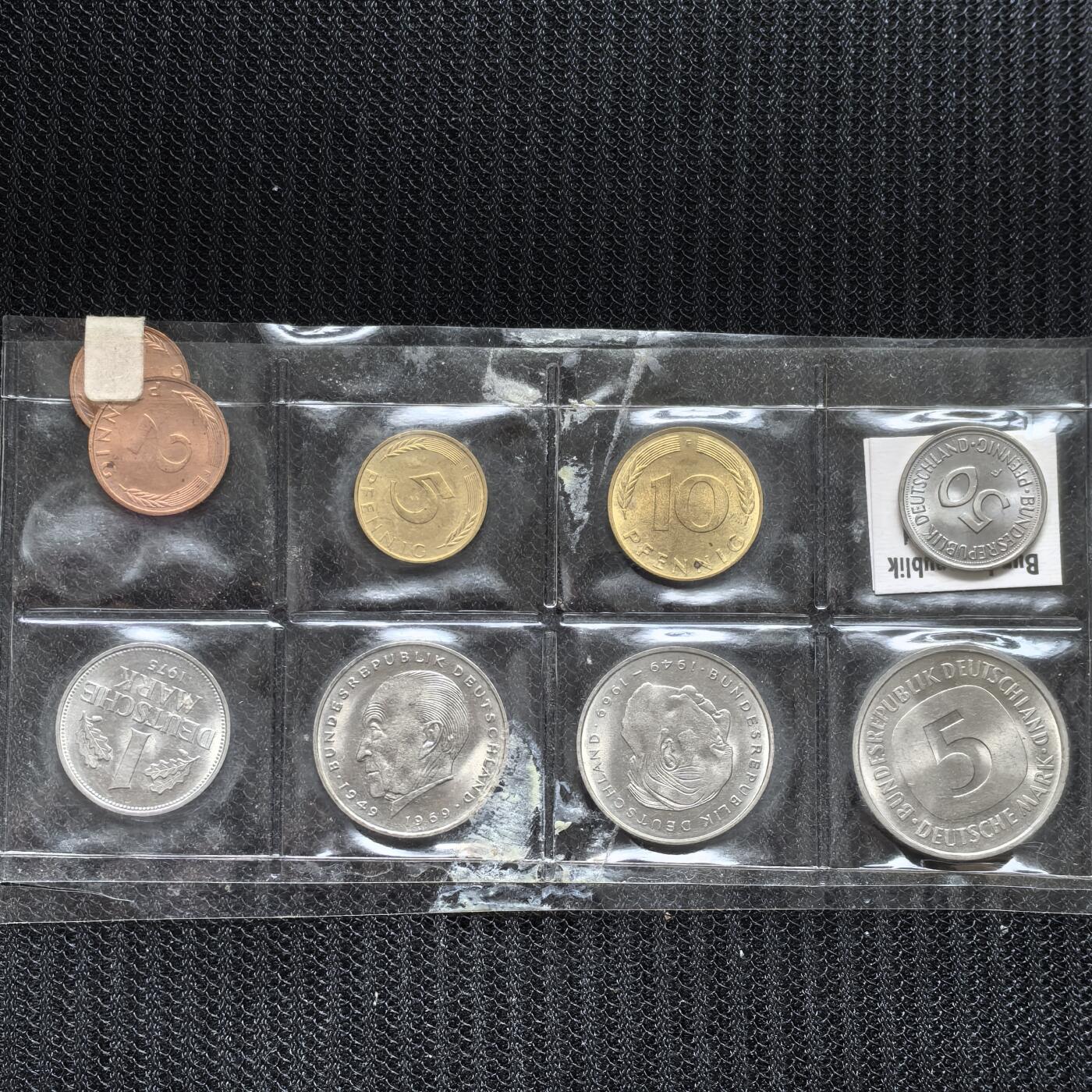 道一币馆币章第一百五十六场 封装 德国1975年清年套币九枚