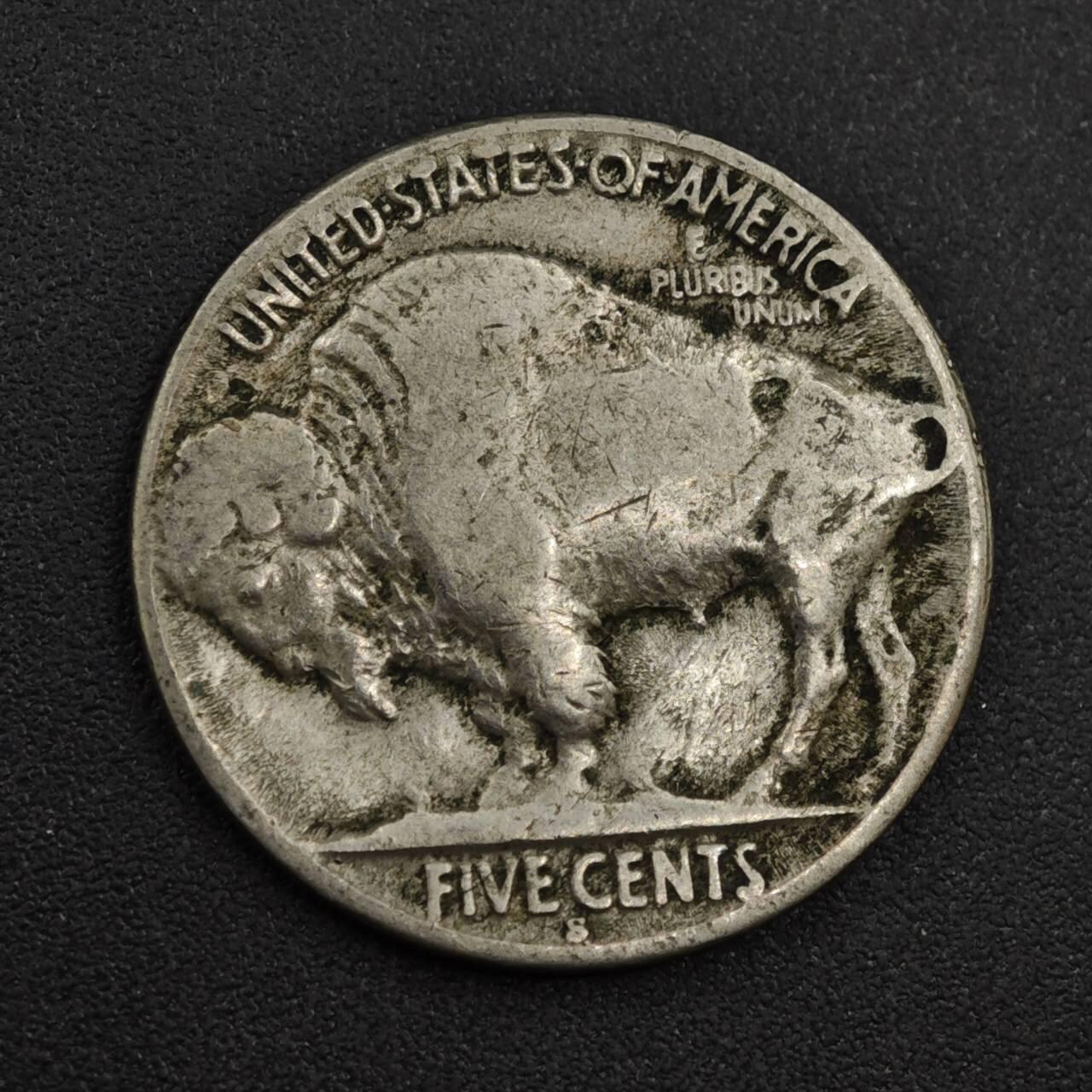 【淘币小摊】实时拍第八百零四拍   散币银币场   满百包邮可预留二周 每周一统一发货   美国1929年野牛5分镍币