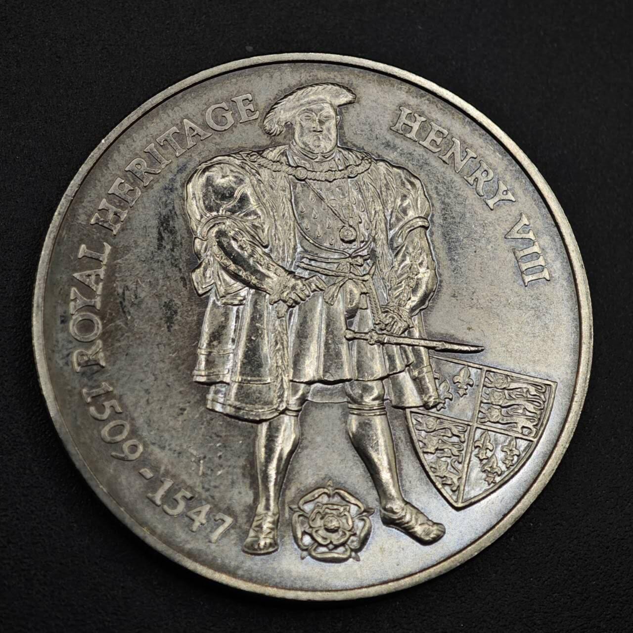 【淘币小摊】限时拍第八百零七拍  克朗币邮币封场  满百包邮可预留两周  周一统一发货   福克兰群岛1996年君主系列亨利八世2镑纪念币