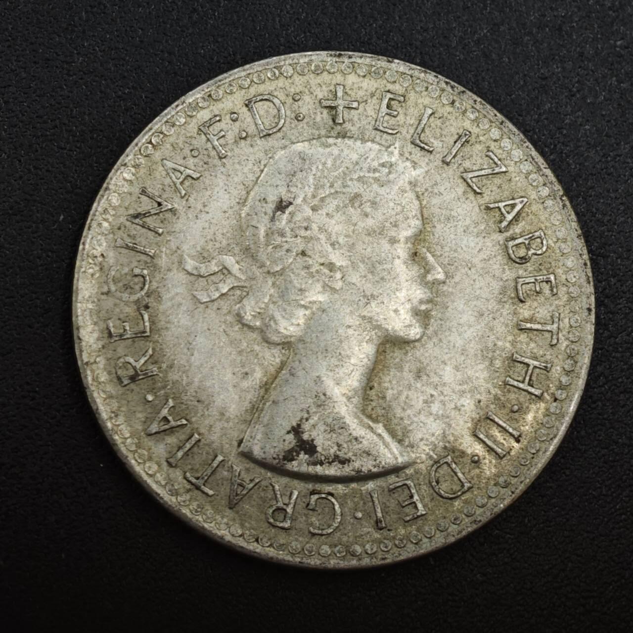 【淘币小摊】实时拍第八百零四拍   散币银币场   满百包邮可预留二周 每周一统一发货   澳大利亚1963年伊丽莎白二世一先令银币