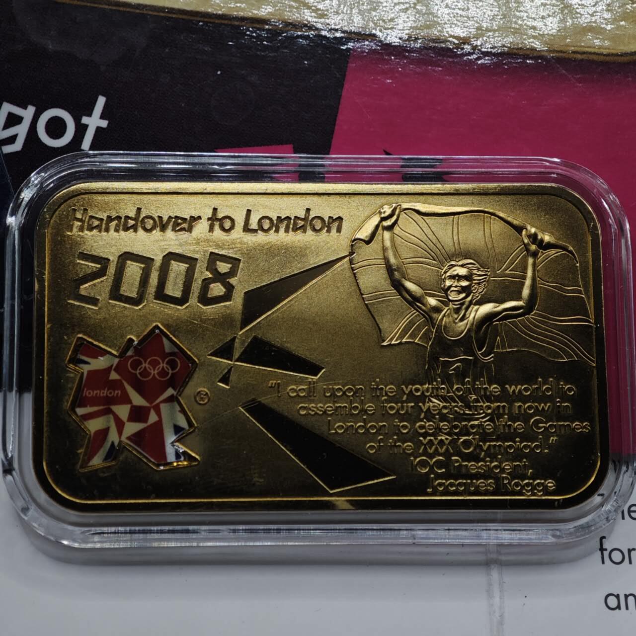 【淘币小摊】限时拍第八百零七拍  克朗币邮币封场  满百包邮可预留两周  周一统一发货  英国2012年伦敦奥运会镀金纪念章