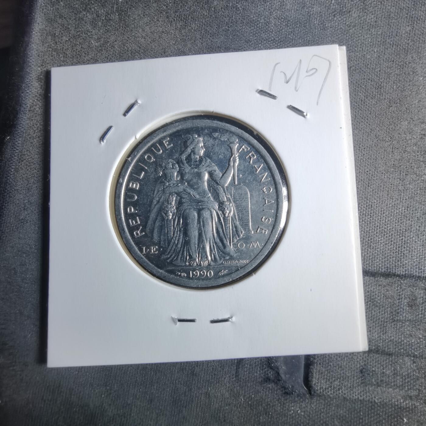 沼泽如烟--第912场 法属新喀里多尼亚1990年2法郎