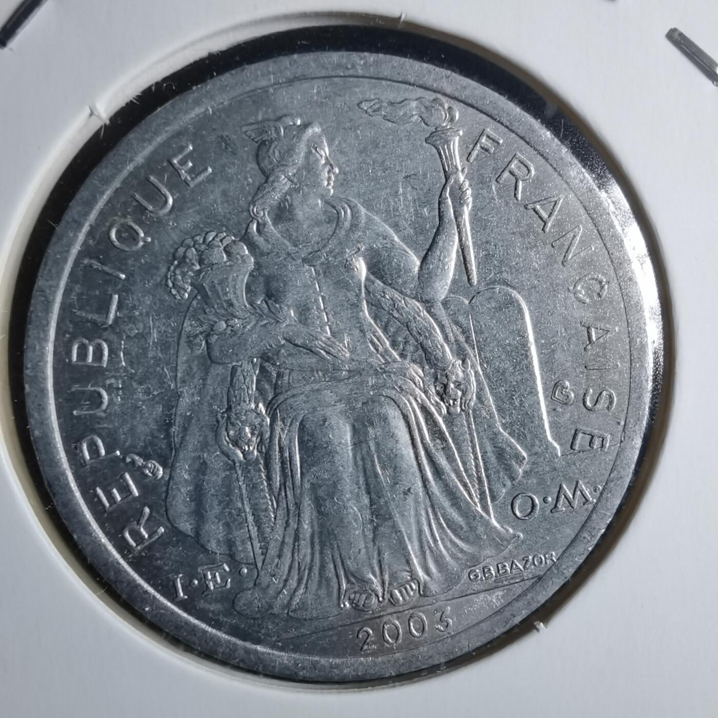 沼泽如烟--第912场 法属新喀里多尼亚2003年2法郎