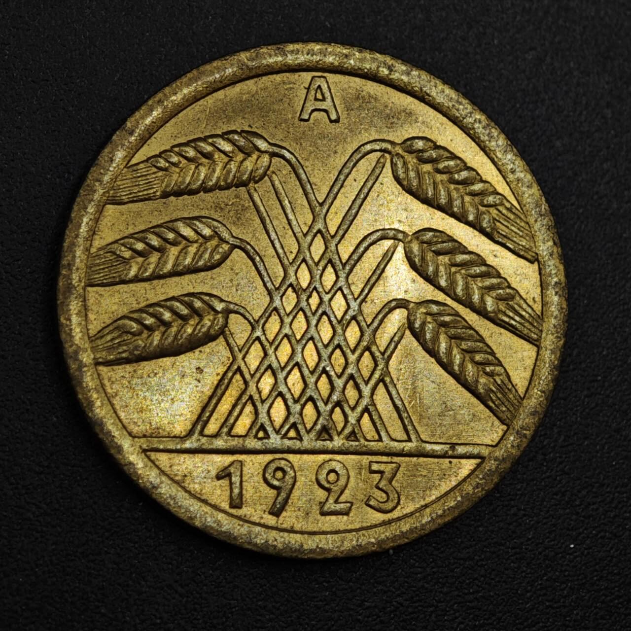 【淘币小摊】实时拍第八百零四拍   散币银币场   满百包邮可预留二周 每周一统一发货   德国1923年50芬妮铜币