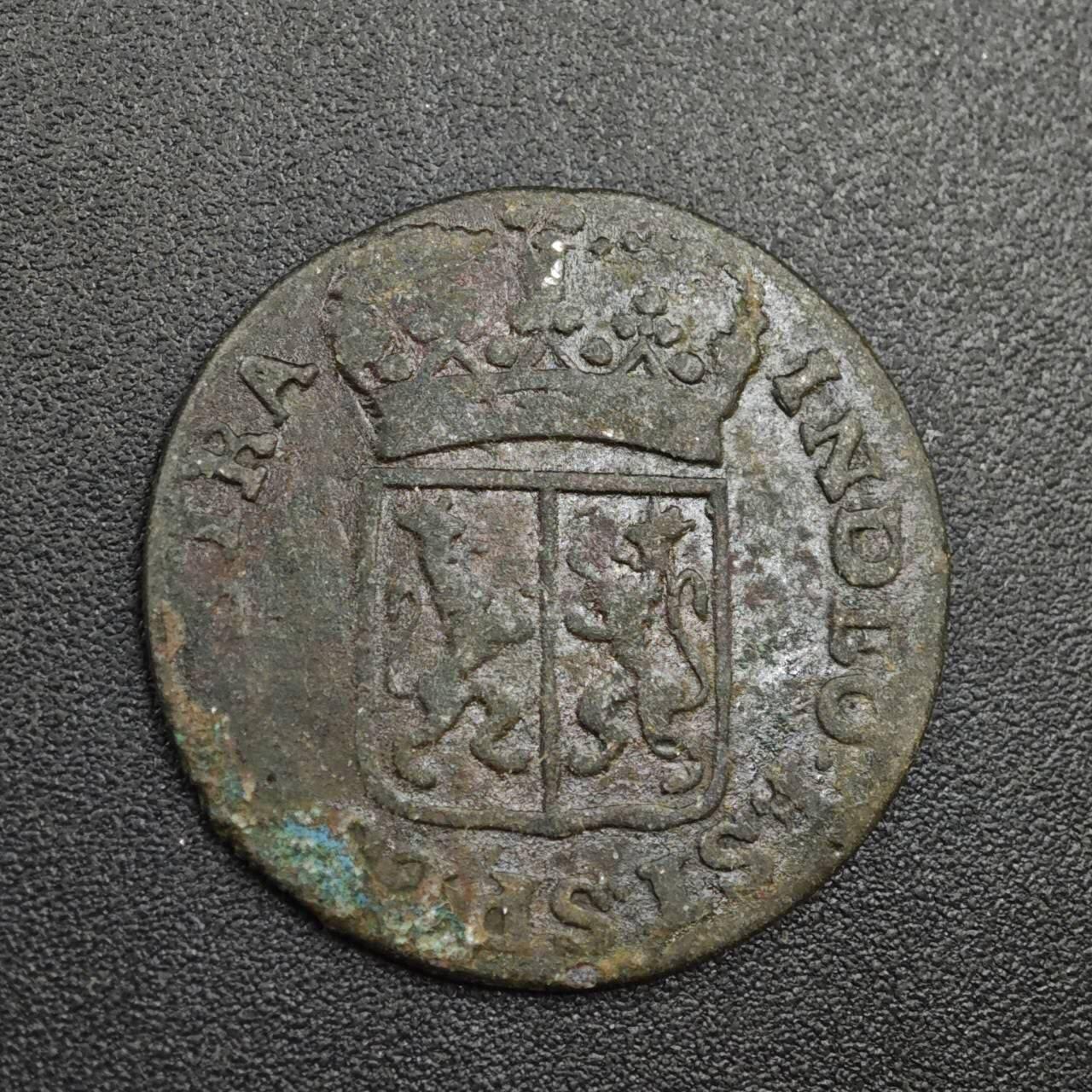 【淘币小摊】实时拍第八百零四拍   散币银币场   满百包邮可预留二周 每周一统一发货   荷属东印度1780年1杜伊特铜币