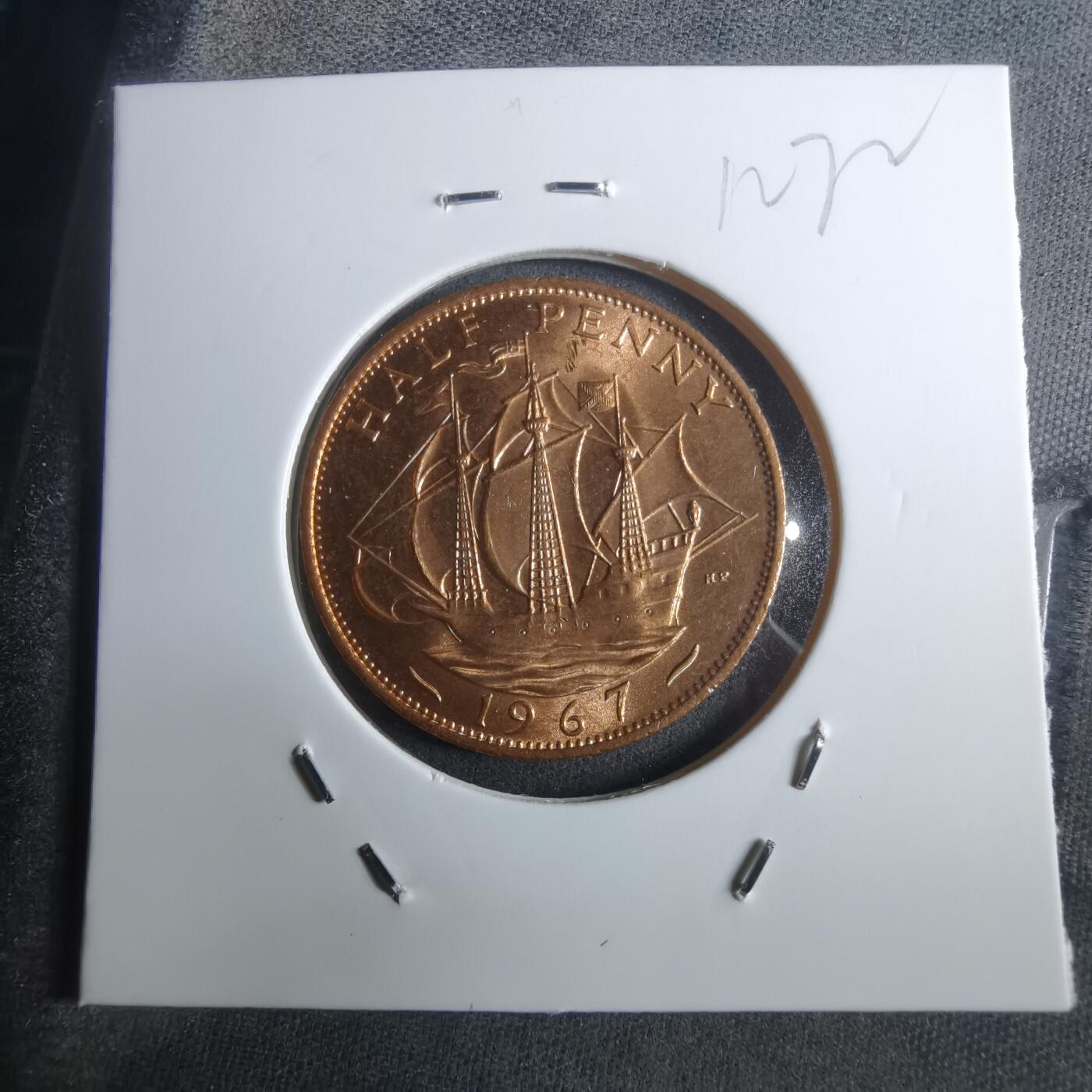 沼泽如烟--第912场 英国1967年半便士