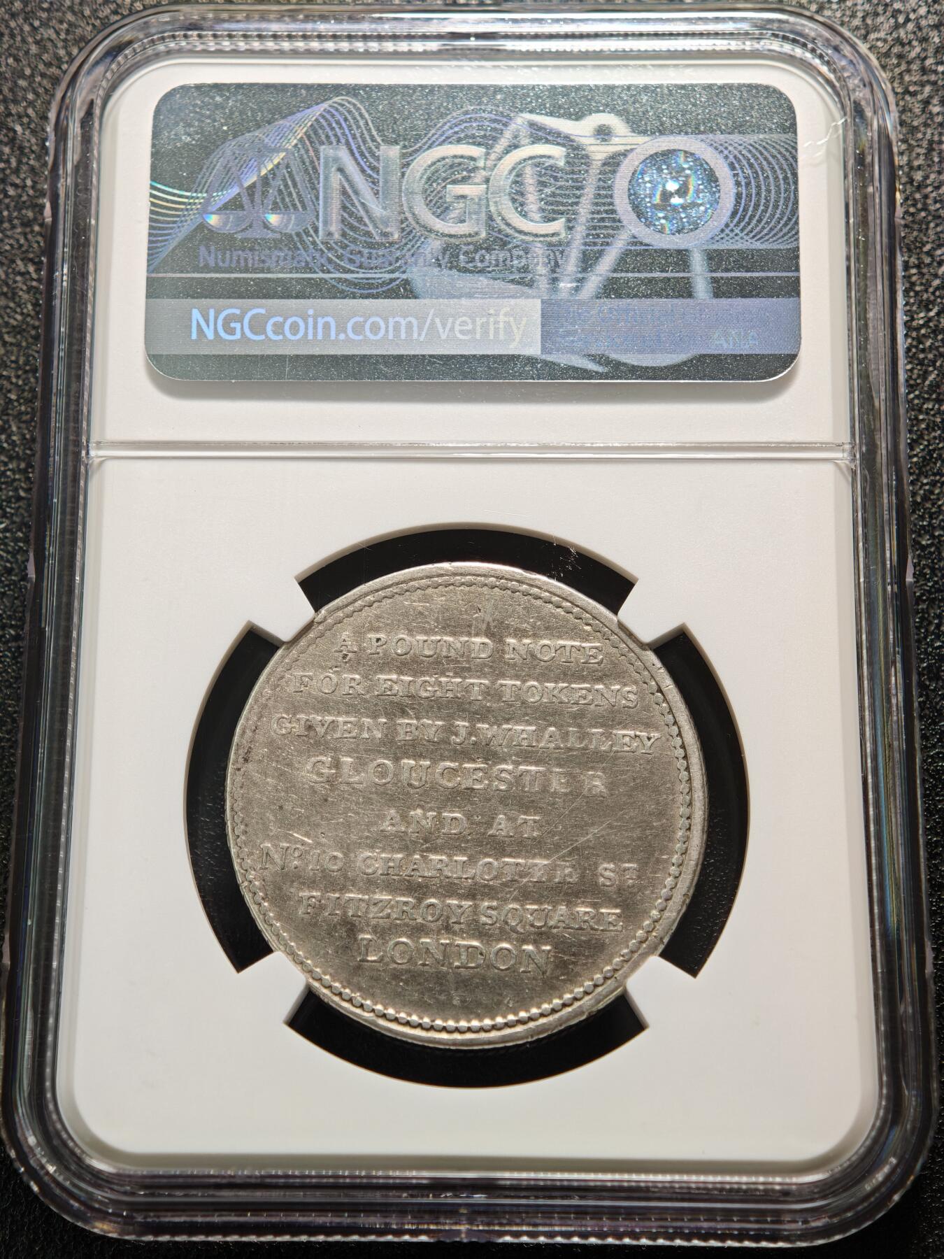 【德藏】世界币章拍卖第154期（拍品征集中~欢迎藏友联系） 1811年 英国格洛斯特郡代用币  NGC XF 少见品种 状态安逸