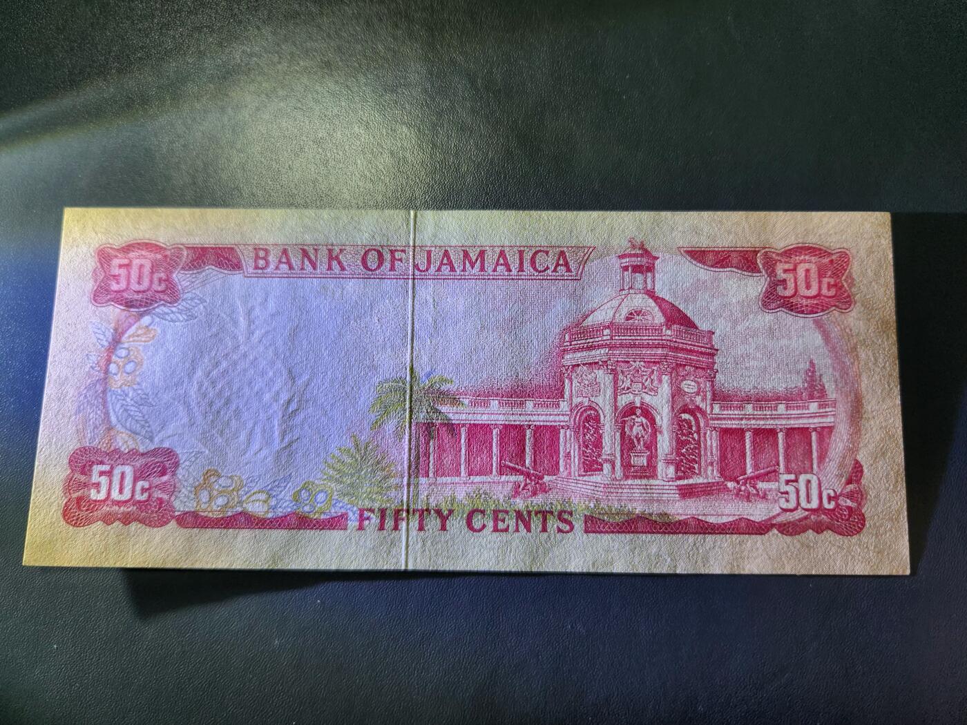 11月29号晚上8点 外国纸币自动截拍第64场 牙买加50分 1960年 新品原票