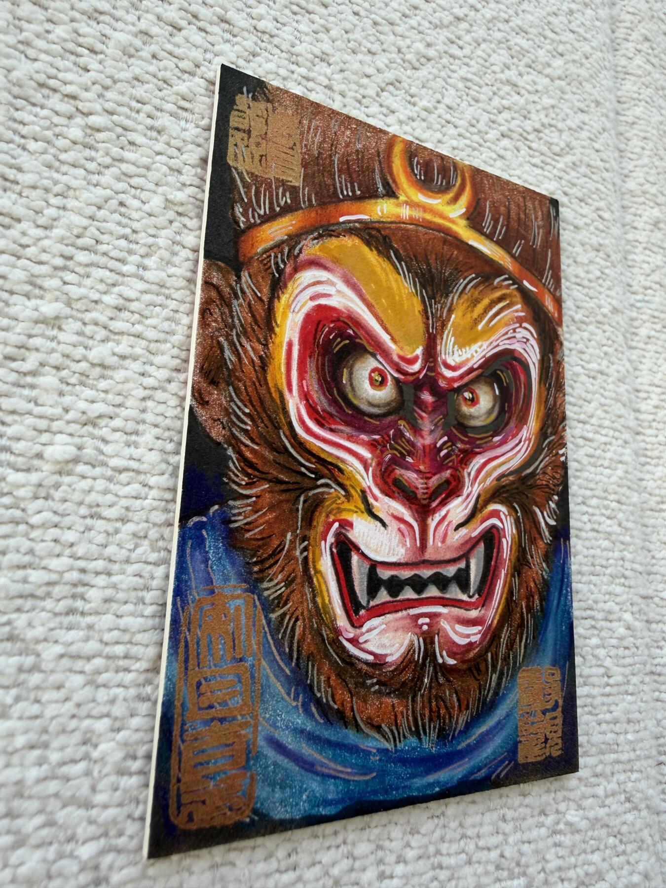 天玑星卡拍第141期《11.24周一截拍》持续收拍收评中 满赠卡需备注 【手绘卡】居子 孙悟空 手绘卡