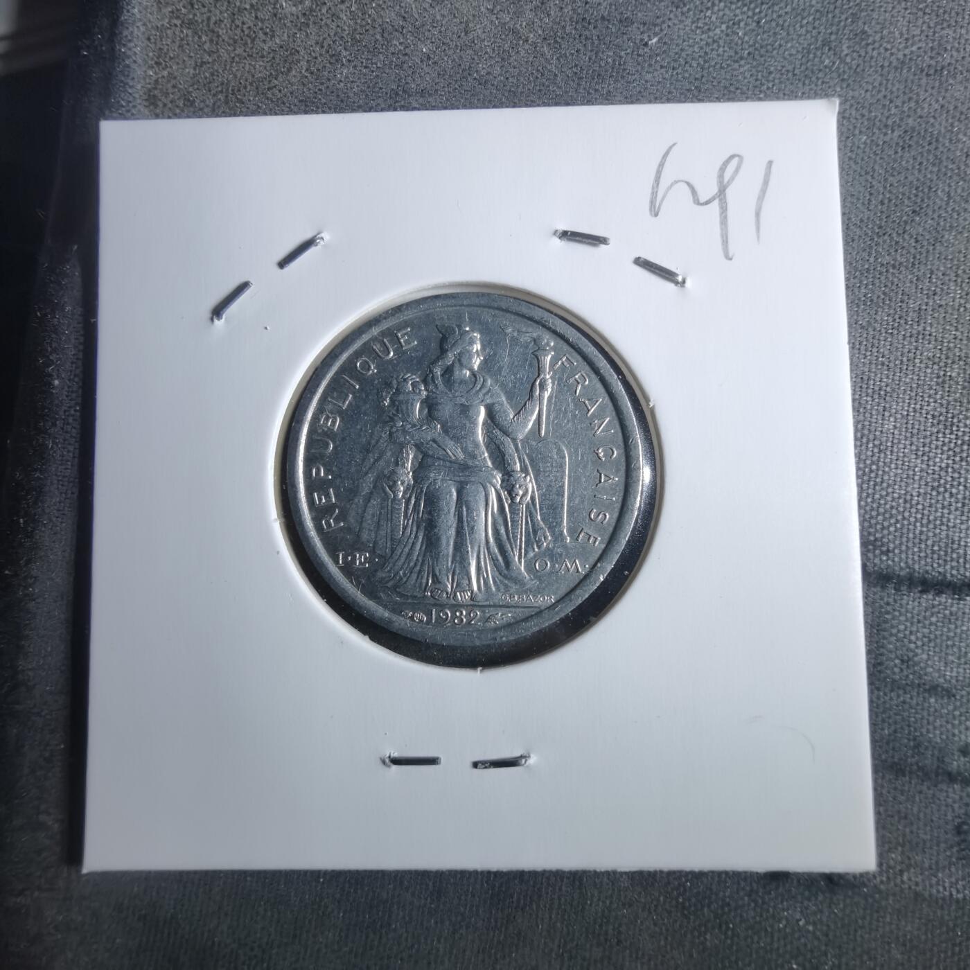 沼泽如烟--第912场 法属新喀里多尼亚1982年1法郎