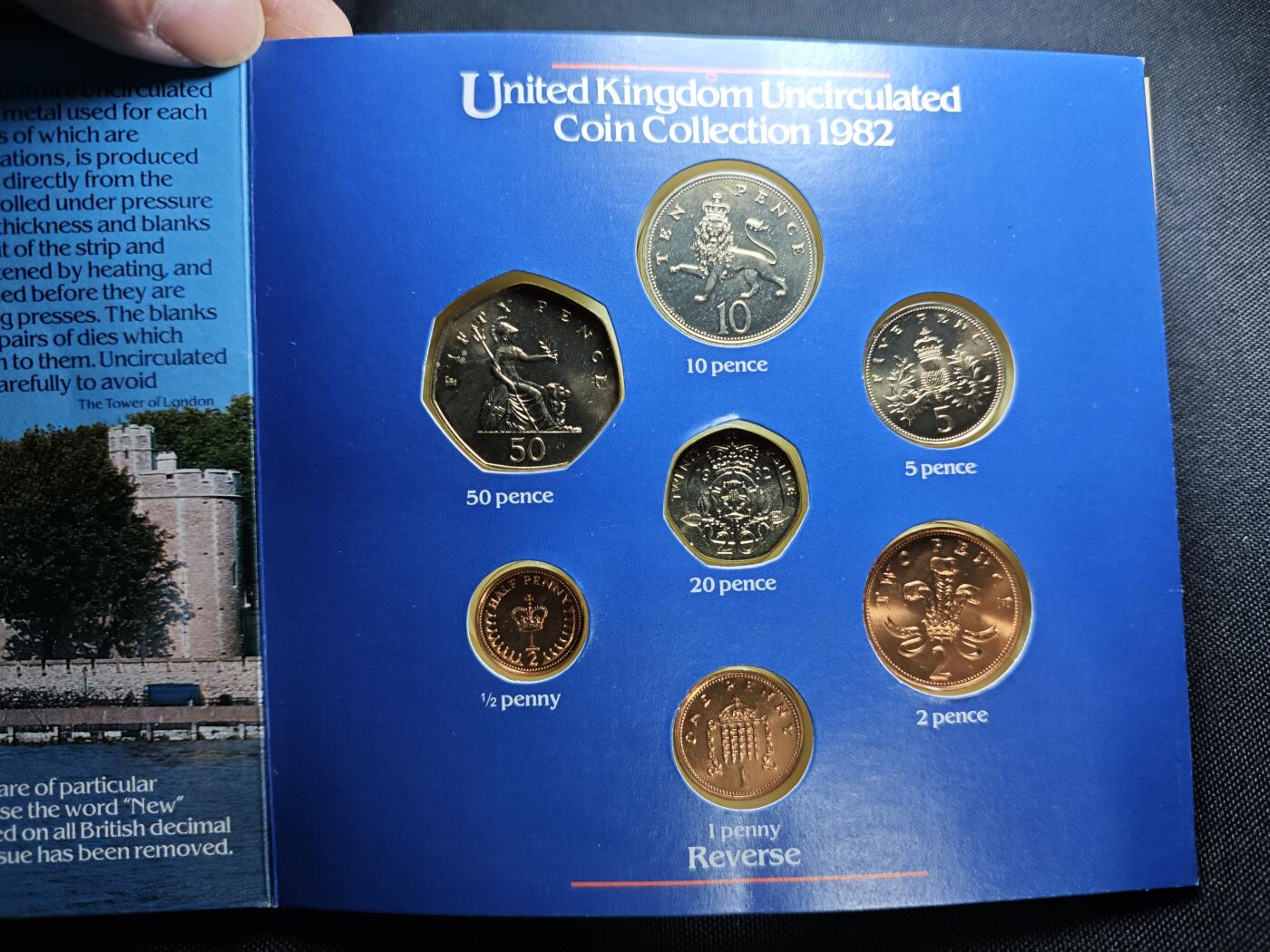 KK钱币收藏小铺 （套币 好品/批量散币 银币）专场  2月预留时间 周末发货   1982英国大小面值清年一套