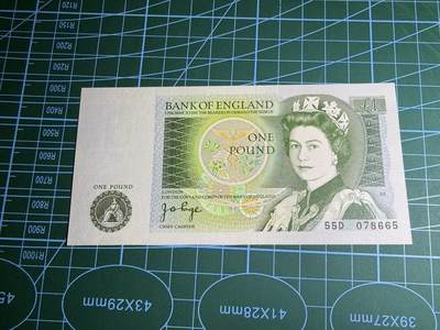 【炜奕收藏】，第五十一期 - 英国D序列1镑，UNC品相